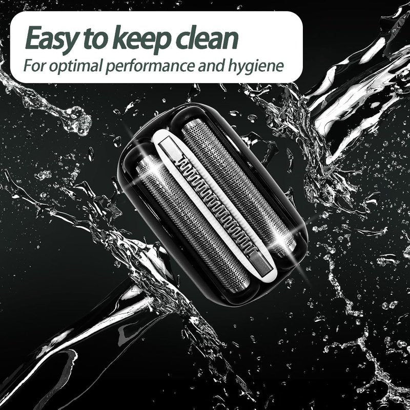 GORLENT 2 Pcs Series 3 Pro Replacement Head for Branus All S3 Shavers 3040s 3010s 310s 3000s 3050cc 3080s, Foil and Cutter Blades for a Close and Smooth Shaving Experience