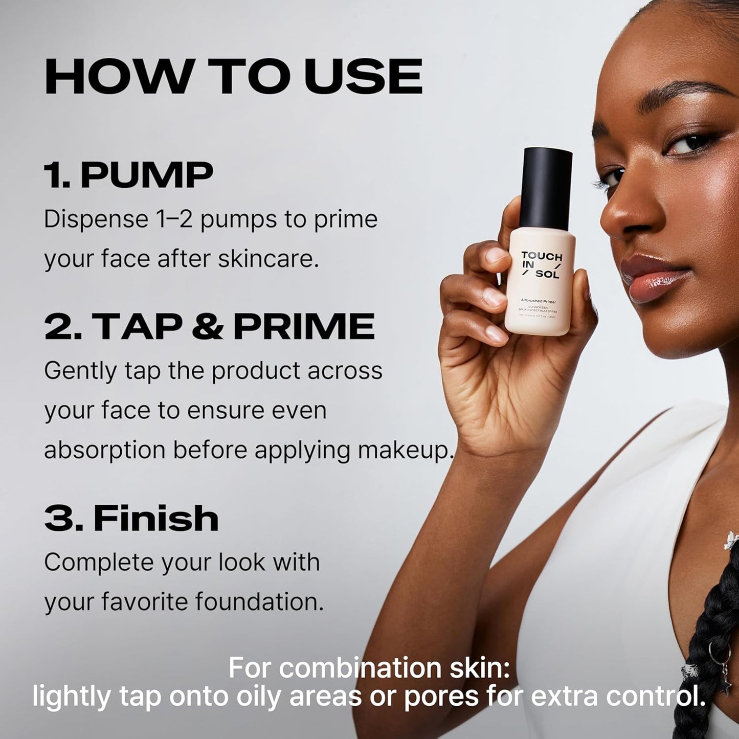 Airbrushed Primer SPF 40 - Lightweight Hydrating Makeup Primer with Sun Protection | Smooth Blurring Base (1.01 fl oz)
