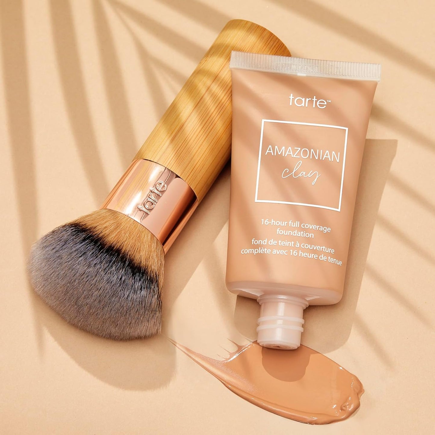 Tarte Buffer Airbrush Finish Foundation Brush - Blending Brush for Cream, Liquid & Powder Makeup | Flawless Vegan & Cruelty-Free Full Size