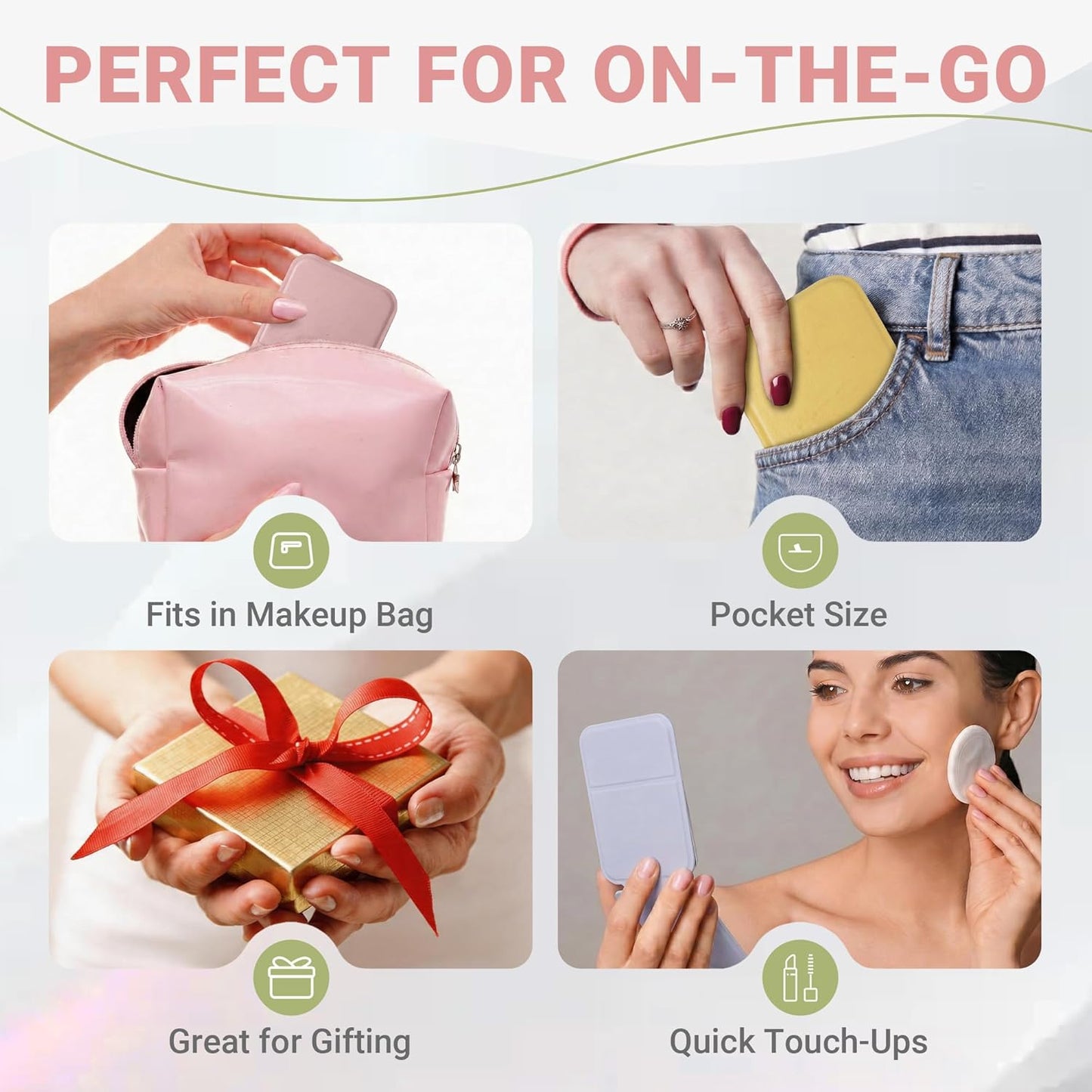 Compact Pocket Mirrors - 18 Pack Mini Folding Makeup Mirrors for Purse | Ideal for Travel & Daily Use