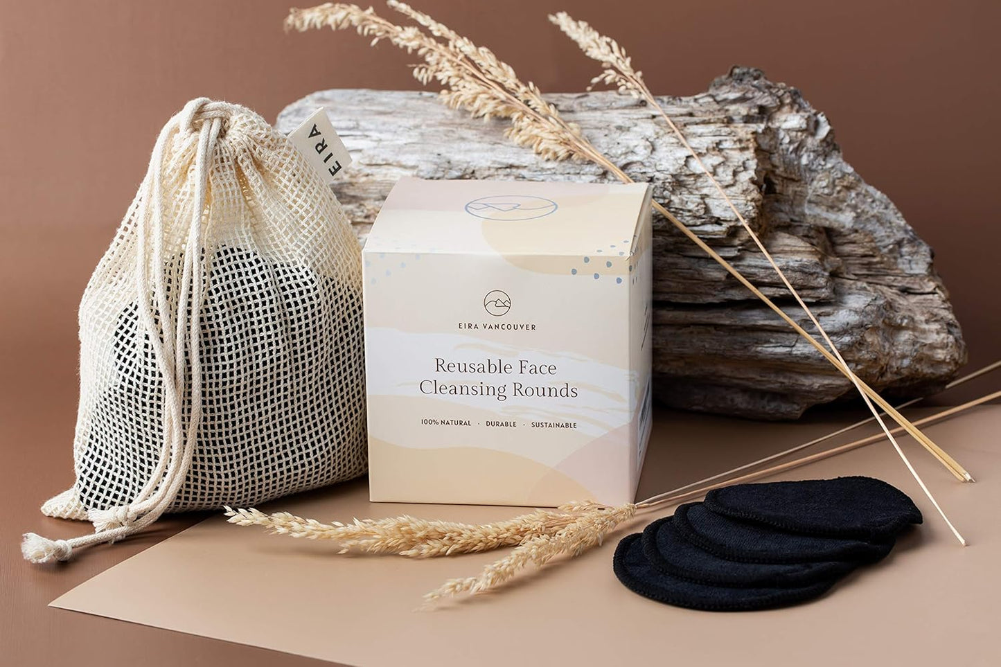 Reusable Makeup Remover Pads - Eco-Friendly Bamboo Cotton Rounds for Sensitive Skin | Washable Set with Holder