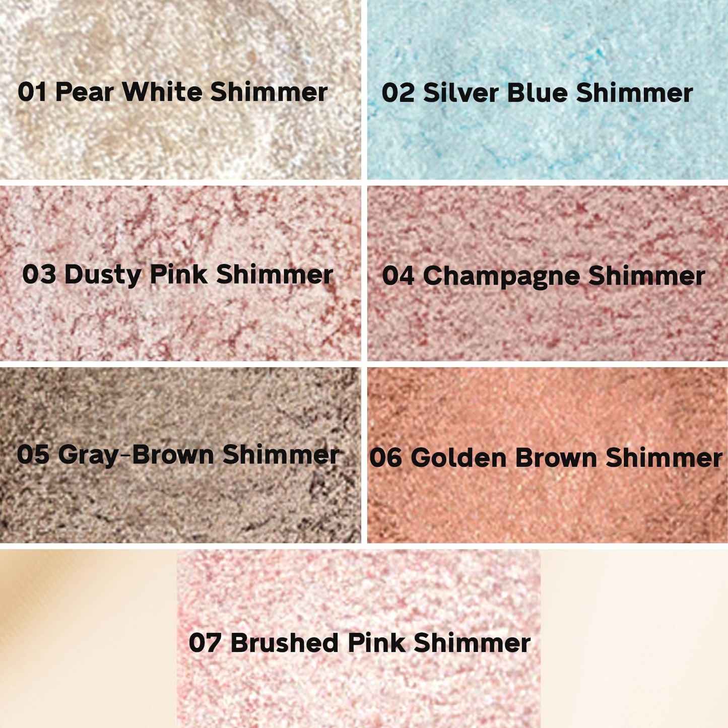 OETUIOW Shimmer Eyeshadow High Sparkle, Long-Lasting Sheer Eye Makeup, Velvety Soft Fine Powder High Pigment Eyeshadow, Vegan & Cruelty-Free (04 Champagne Shimmer)
