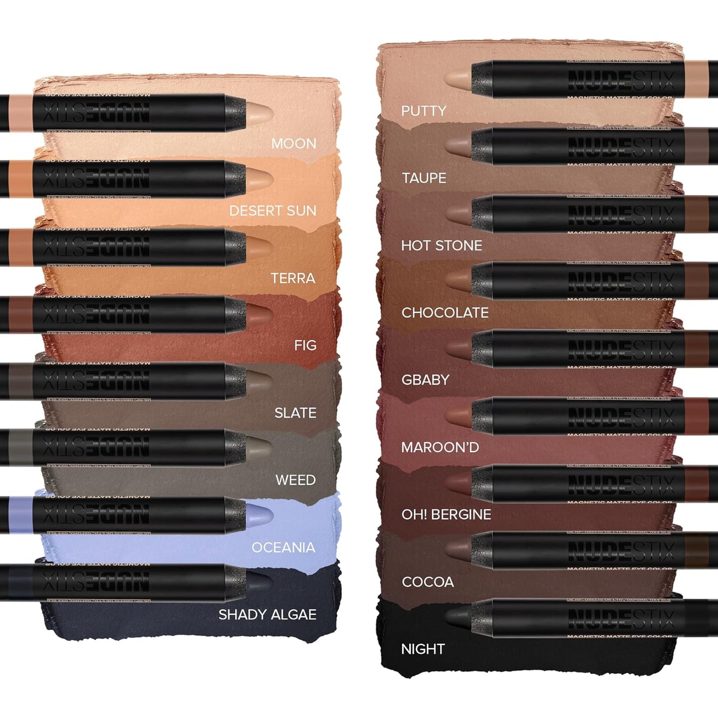 Nudestix Magnetic Matte Eye Color - 3-in-1 Long-Wear Cream Eyeshadow Pencil | Waterproof, Vegan & Cruelty-Free Makeup