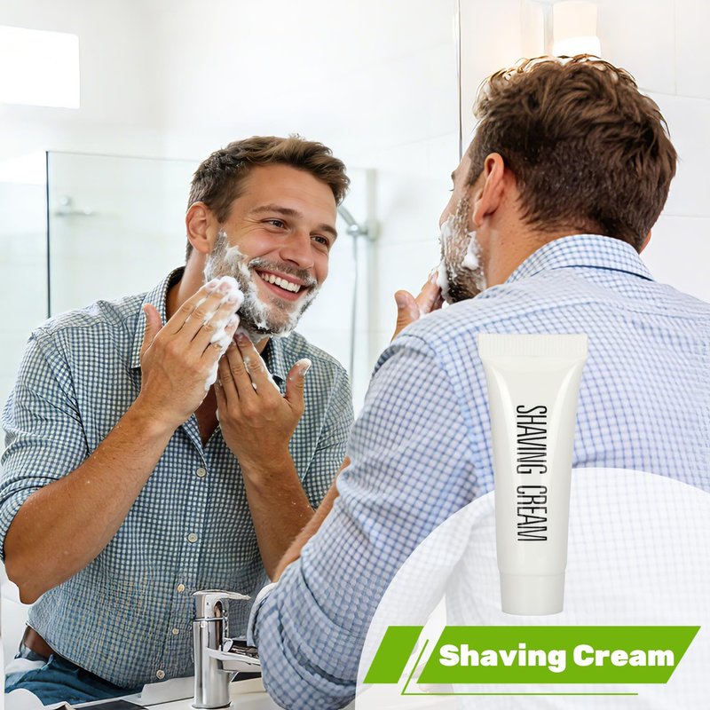 Eco-Friendly Wheat Straw Disposable Shave Kit - 50 Pcs Wheat Straw Razors and Shaving Cream(10g) Bulk, Individually Sealed for Hotel, Airbnb, Camping, Travel, Homeless, Shelters and Charities