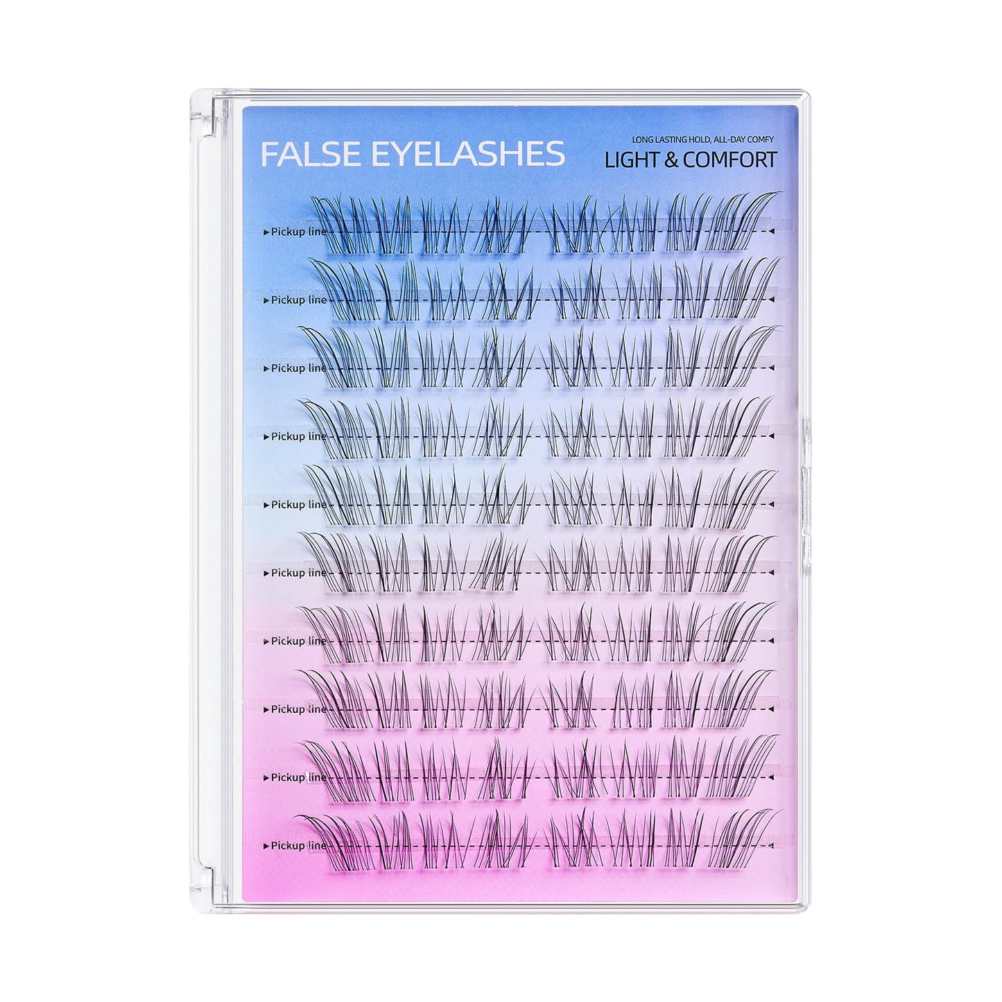 Squsaya Lash Clusters Wispy Eyelash Clusters 80pcs Lashes Individual, Fluffy Lash Clusters, 8-12MM Daily Exquisite Eyelashes, Natural Look C Curl Lash Extensions- DK405
