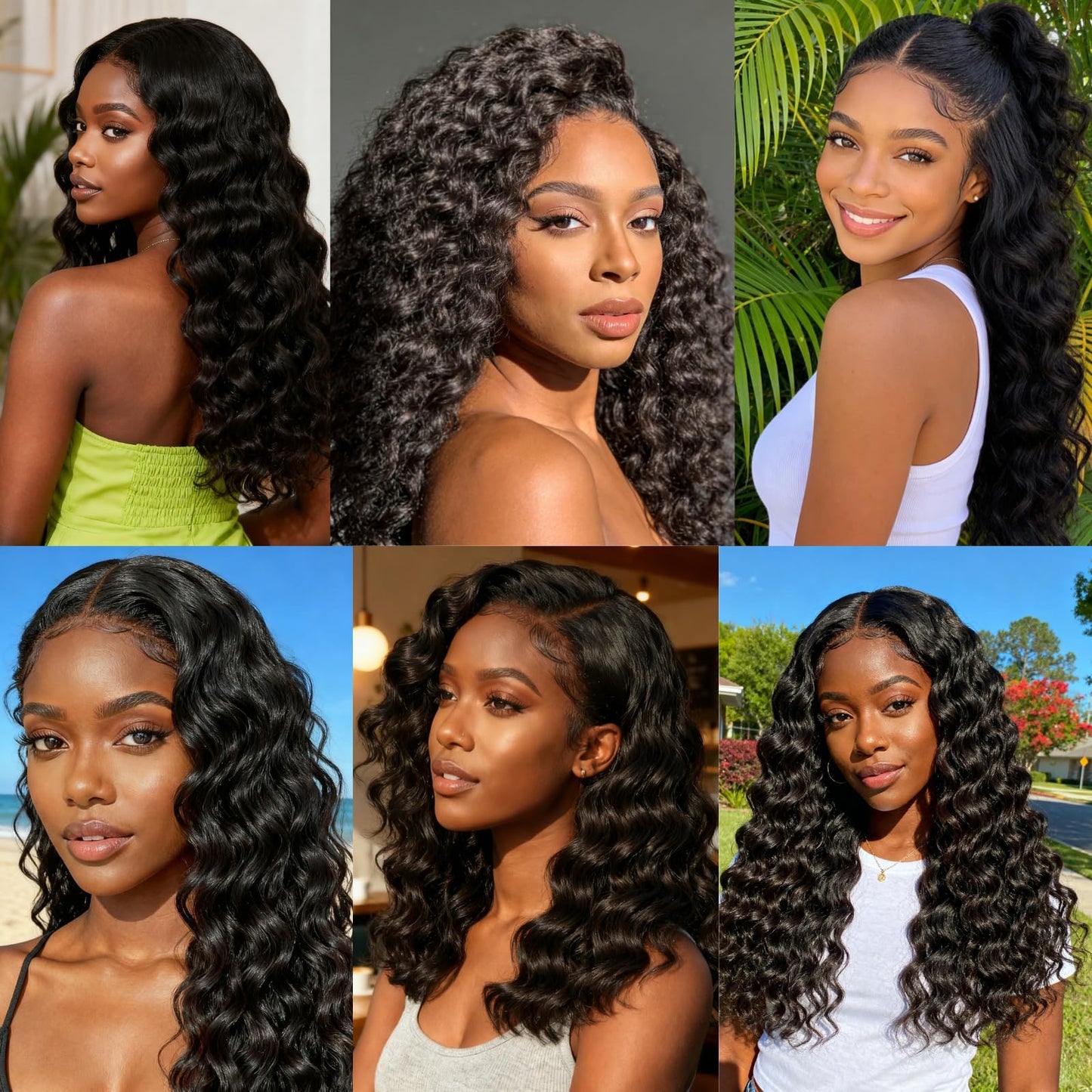 Deep Wave Bundles Human Hair 16 16 16 18 18 Inch 100% Unprocessed Brazilian Virgin Hair 5 Bundles Extensions for Black Women Natural Color