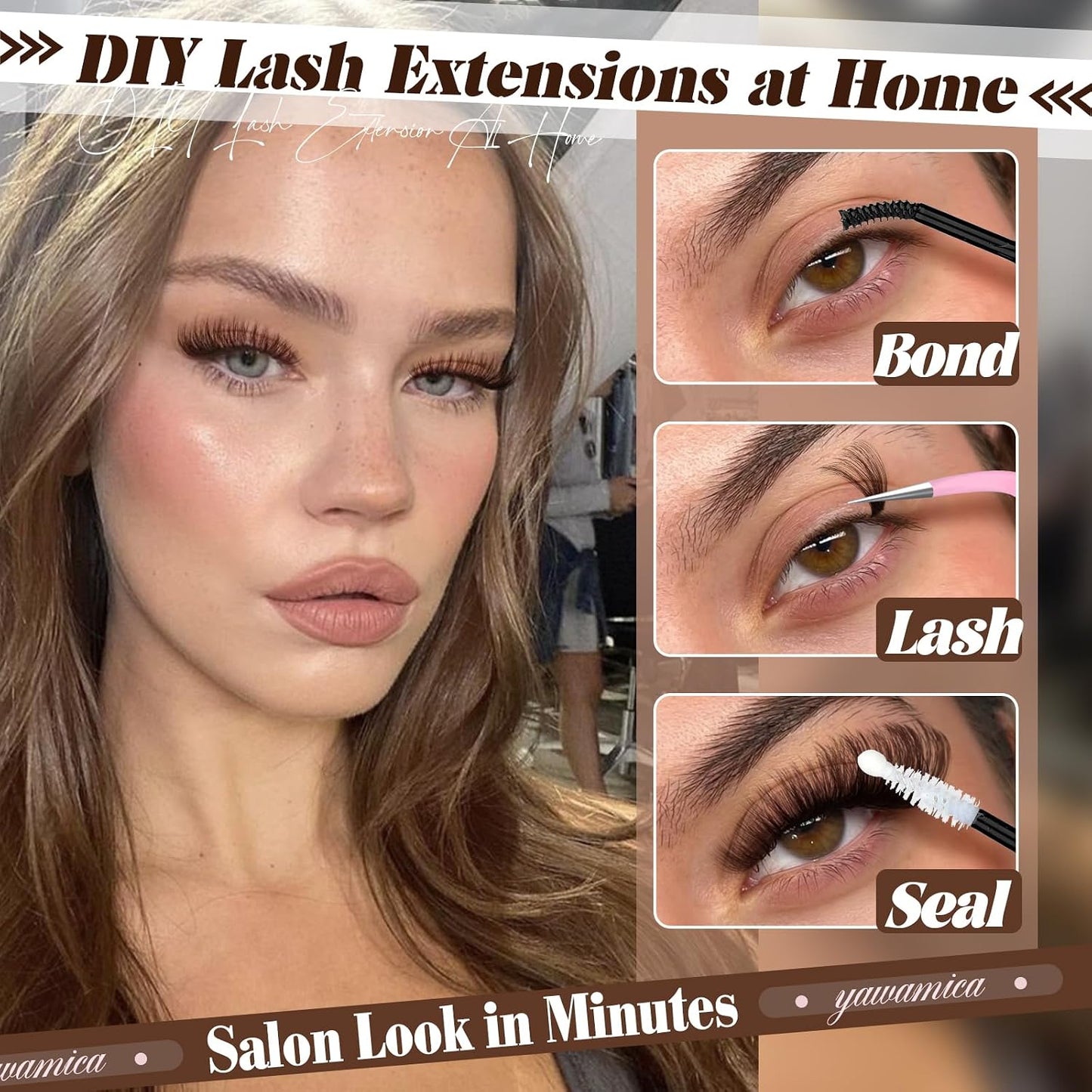 Dark Brown Lash Clusters - 80D Fluffy Wispy Volume Eyelash Extensions | D Curl 10-18mm, 240PCS for Natural Glam Look