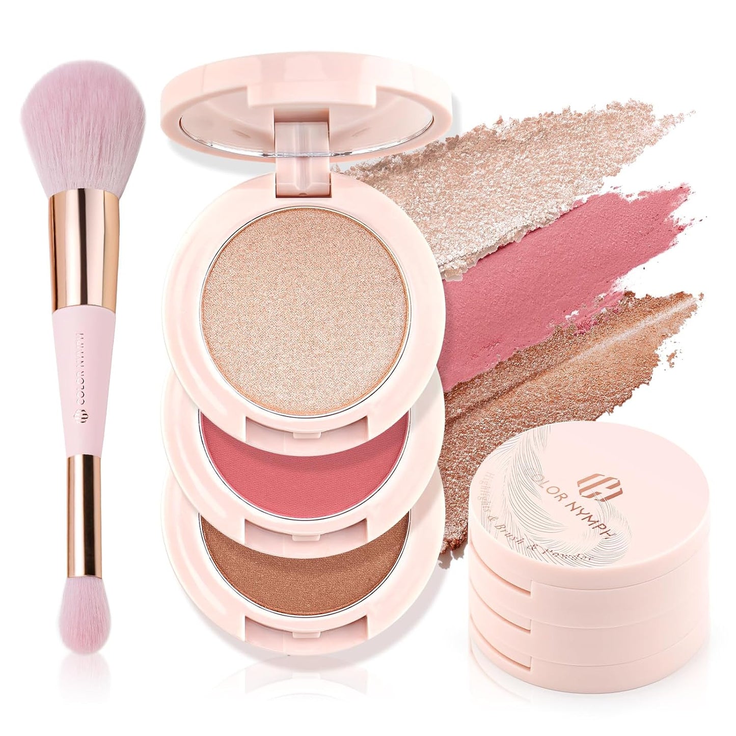 6 Colors Eyeshadow Makeup Palette - Shimmer & Matte Long-Lasting Kit | Travel Size with Brush & Mirror
