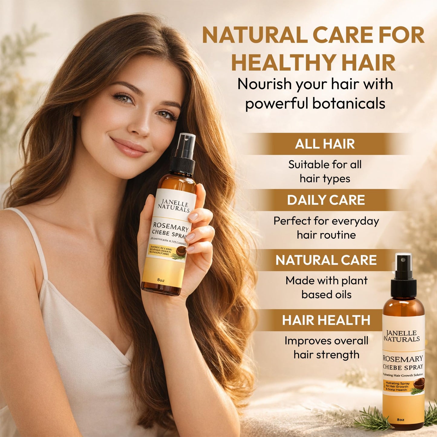 Janelle Naturals Chebe and Rosemary Hair Growth Spray