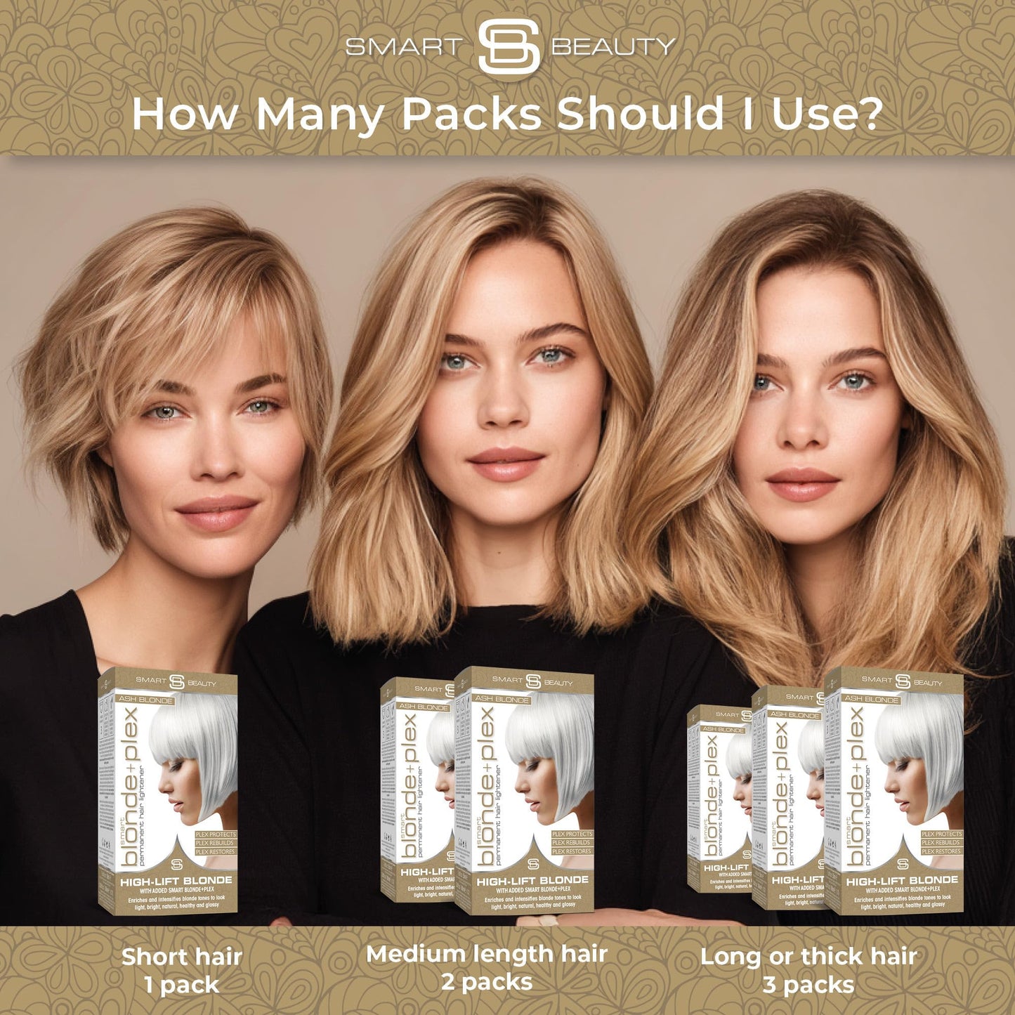 Ash Blonde Hair Dye with added Plex Hair Care Conditioner, Permanent Hair Color with Cool Ash Hair Toner for Blond Hair, Vegan Hair Dye, Cruelty-Free - Smart Beauty Hair Color