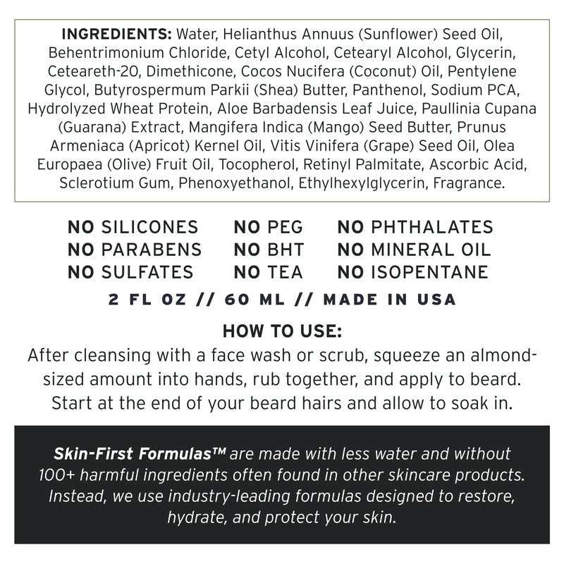 Supply Fortifying Beard Conditioner – Fast-Absorbing, Plant-Based Formula to Soften, Strengthen & Nourish Beard and Skin – Supports a Healthier, Softer Beard – 3.4oz