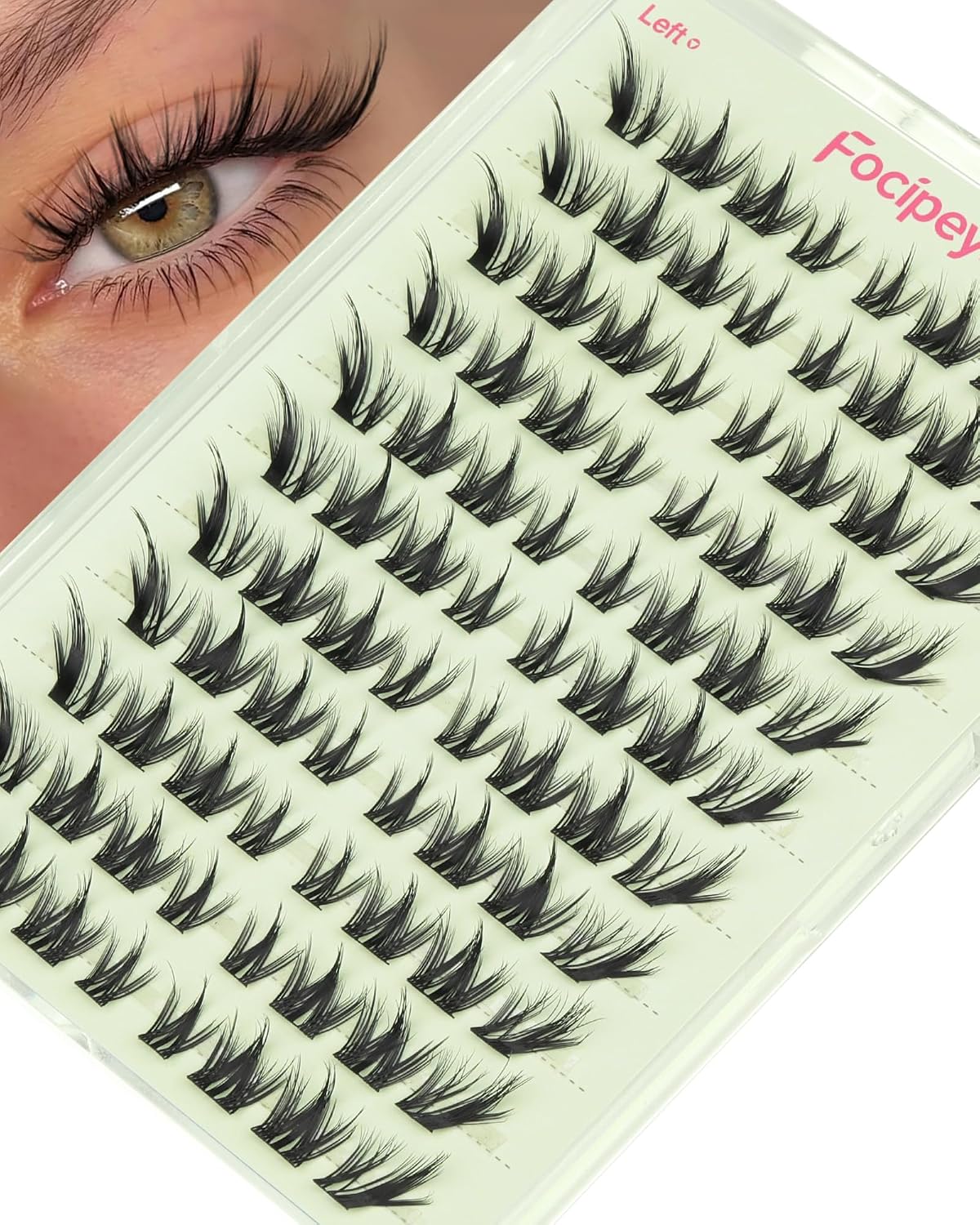 Fox Lash Clusters - Natural Wispy Eyelash Extensions | Reusable 11-19mm DIY Individual Lashes