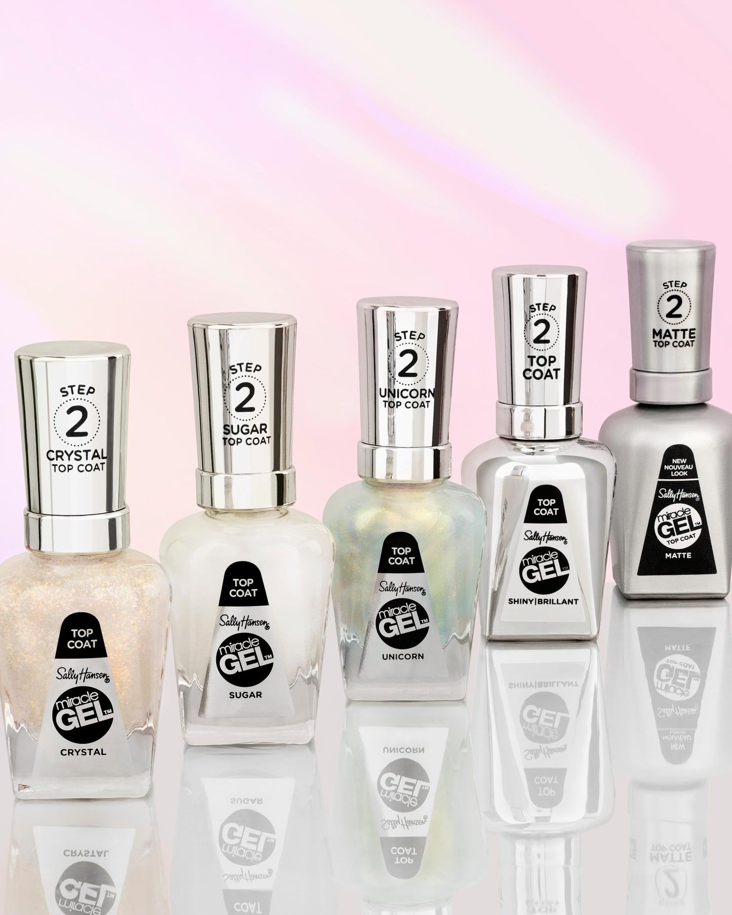 Sally Hansen Miracle Gel™, Shiny Top Coat, Long Lasting, Gel-Like Formula, No UV Lamp Needed, Clear Nail Polish