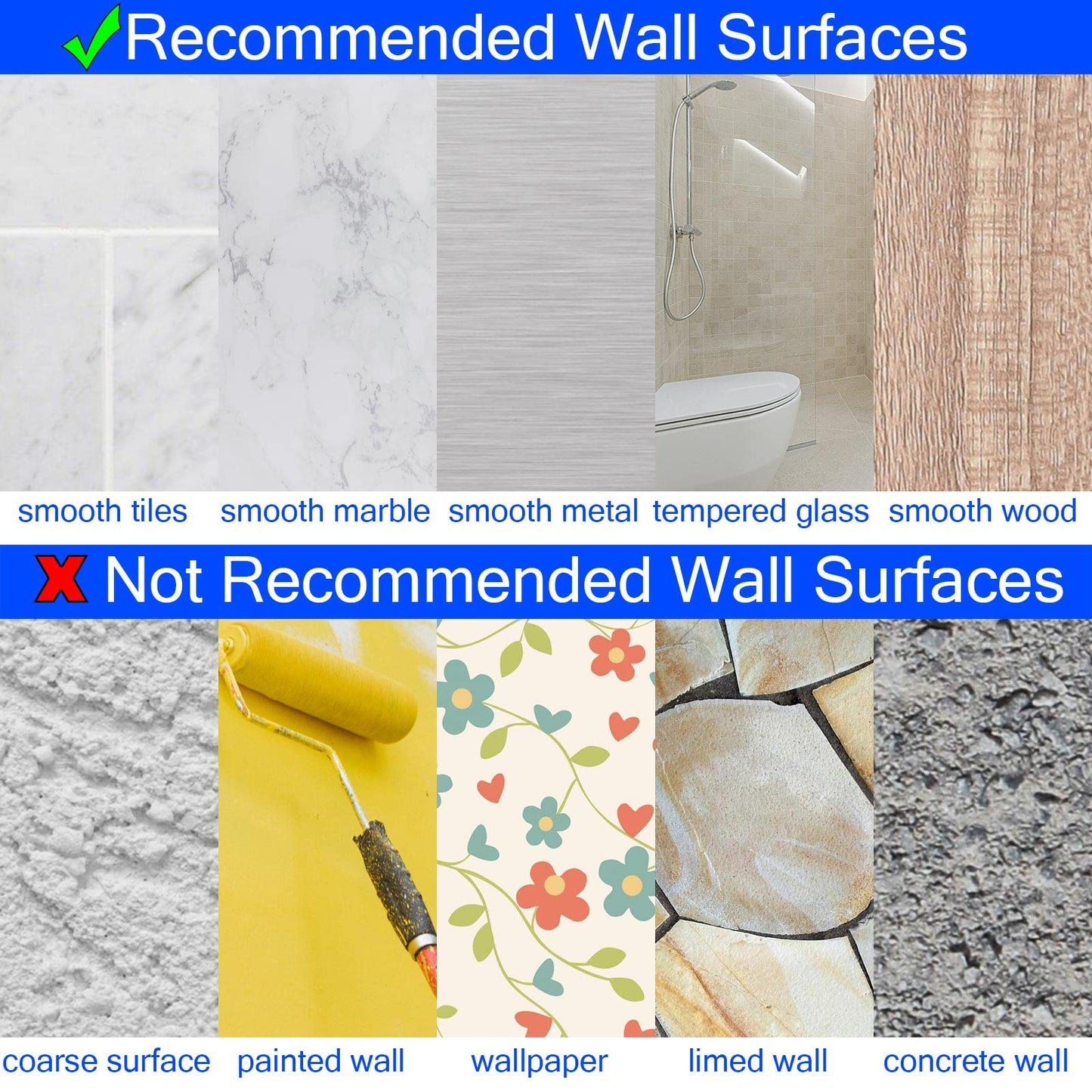 Jovware Black Shower Caddy, Sticky Key Hooks, Adhesive Hooks for Kids, Spoon Hanger Decorative, Self Adhesive Coat Hooks Utility Hooks 6 Pack