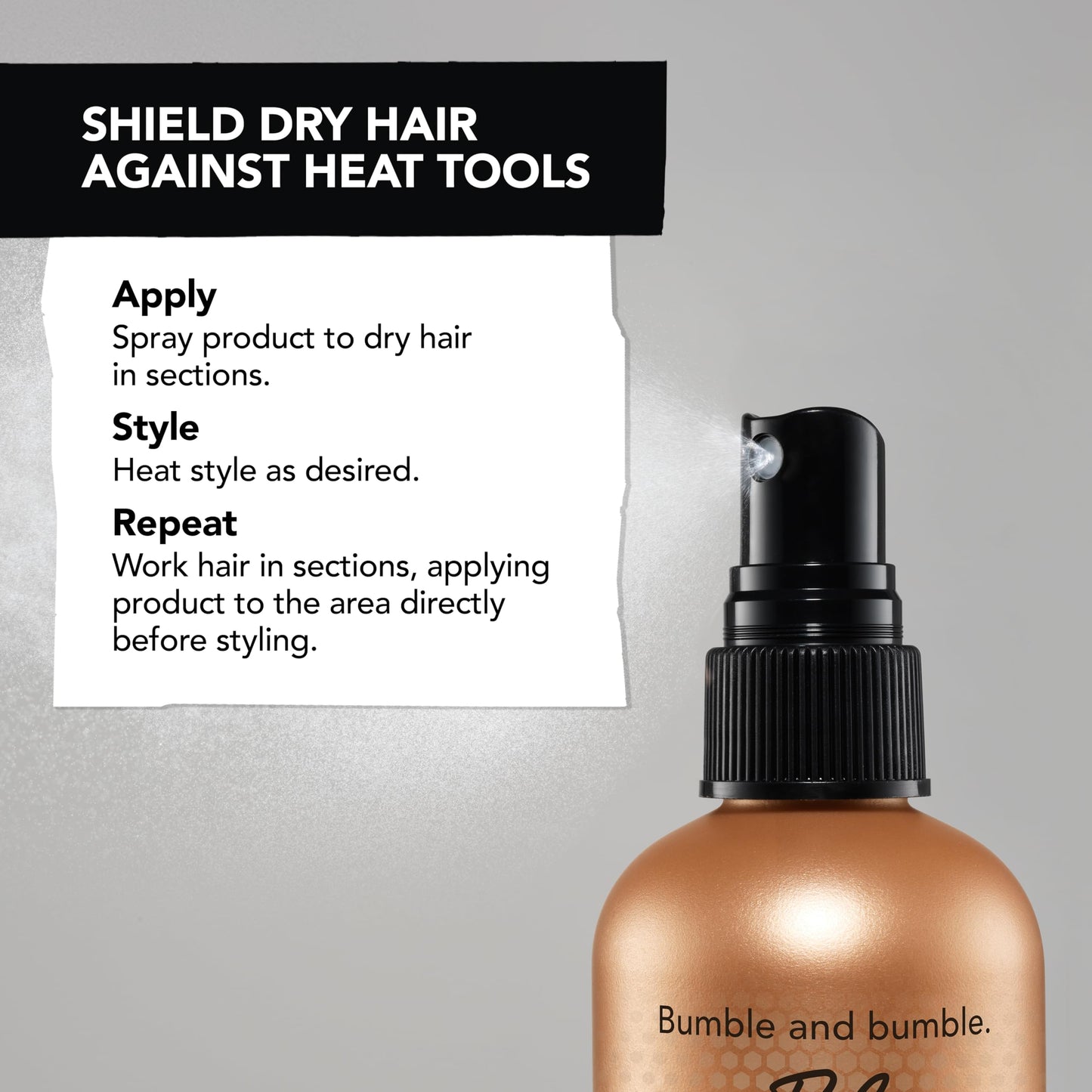 Bumble and bumble. Heat Shield Thermal Protection Hair Mist | Frizz Control, Damage Repair, Heat Protection, Prevents Breakage, Color Safe | For Curly, Wavy, Straight Hair | Mini Travel Size, 2 Fl Oz