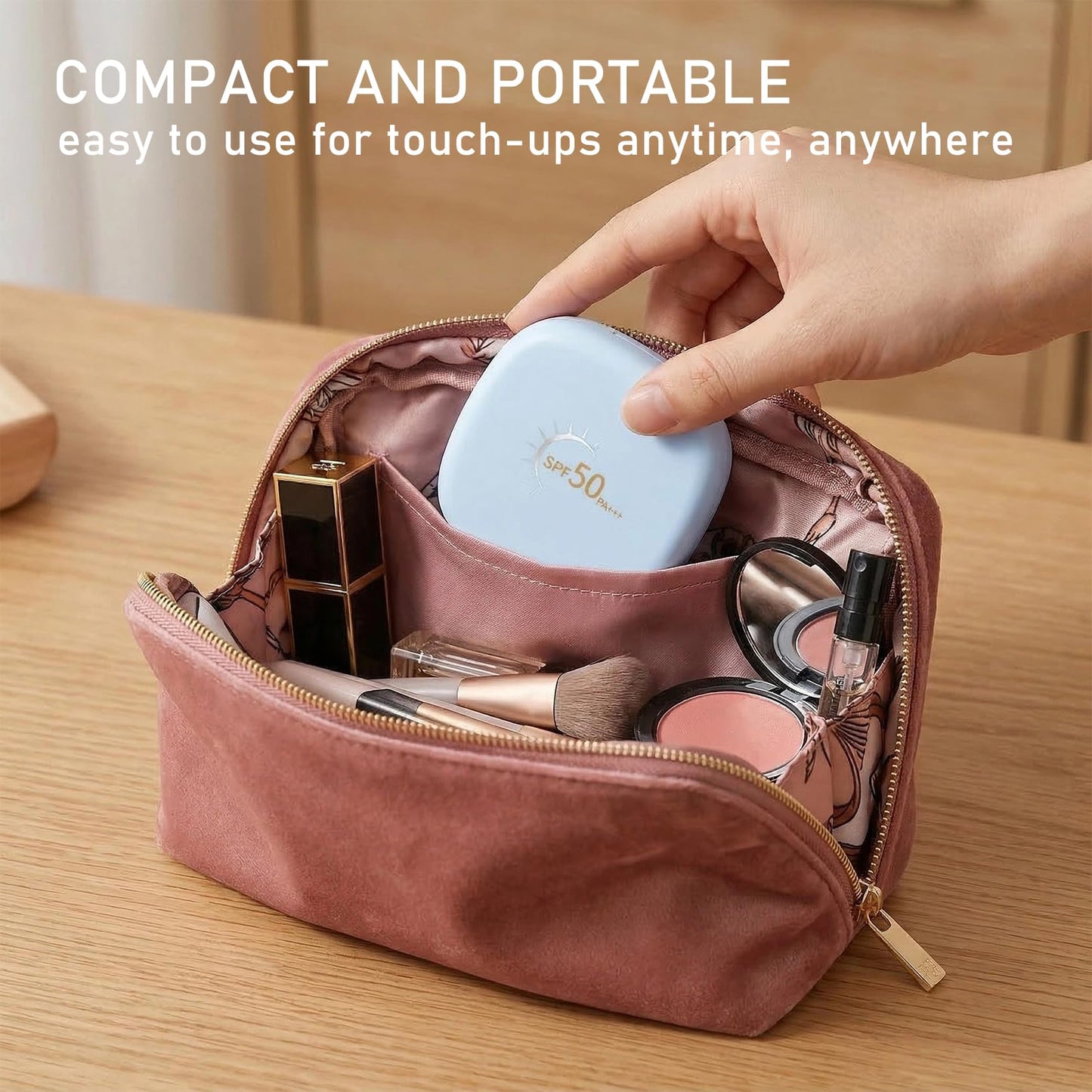 4-in-1 Pressed Powder SPF 50 PA+++–Powder Foundation,Setting Powder,Powder Sunscreen&Concealer in One,Oil-Control Lightweight Matte Finish Face Powder,Long-Lasting,Non-Sticky