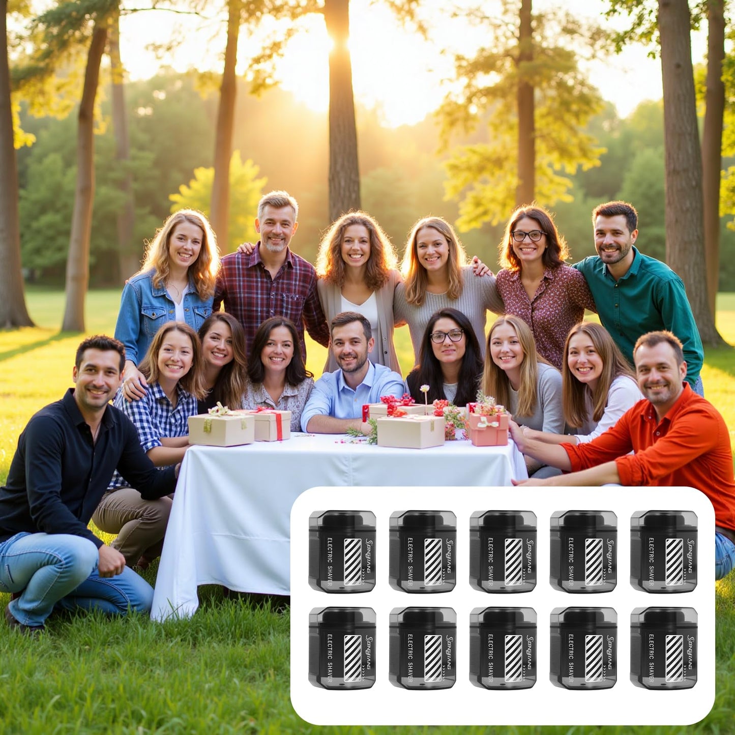 10 Pack Mini Electric Shaver Portable Travel Shavers Pocket Shaver USB-C Rechargeable Travel Razor for Men Electric Beard Trimmer Suitable for Home car Office and Business Travel Unisex Easy Cleaning