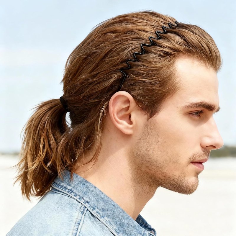 Metal Hair Band - Fashion Wavy Spring Headband for Men & Women | Elastic Non-Slip Design for Daily Use & Outdoor Sports