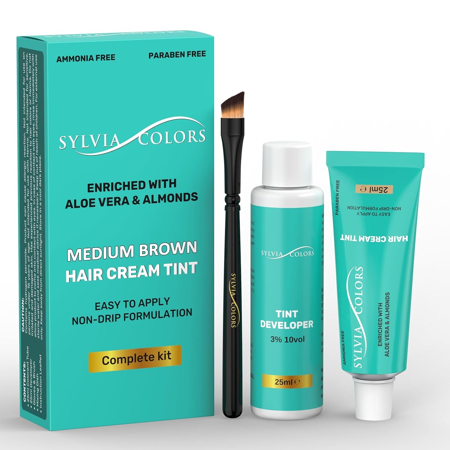 Professional Dark Brown Hair Tint Kit - Root Touch-Up Color for Grays & Roots | Waterproof Formula, 25ml, Lasts 4-6 Weeks