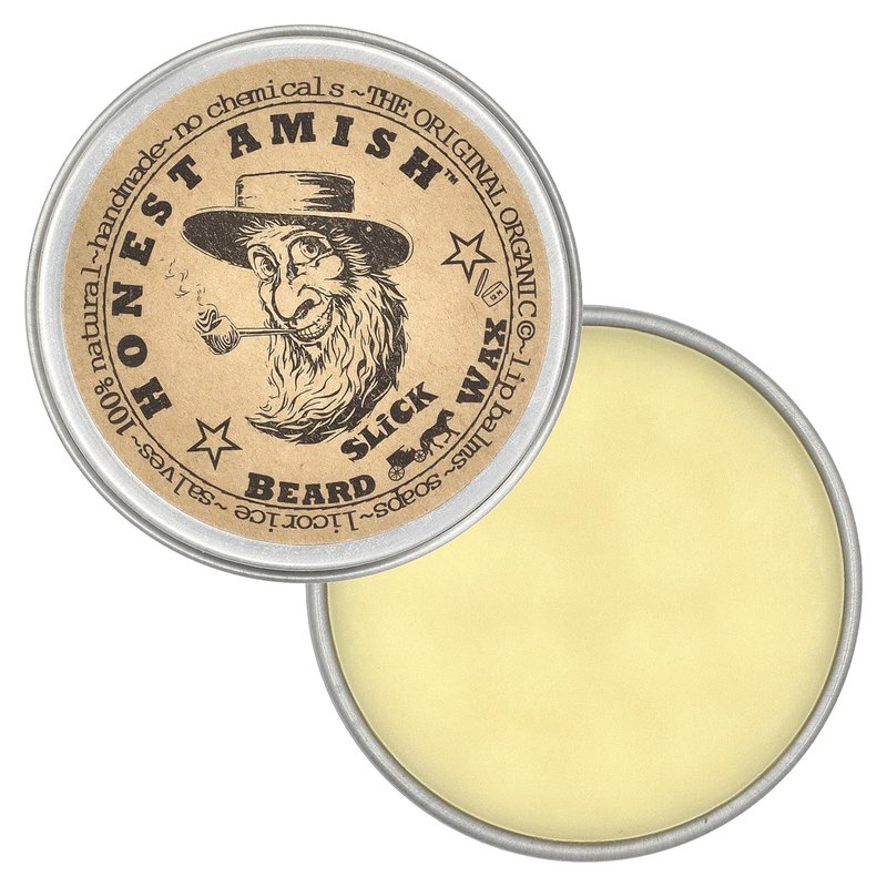 Honest Amish Slick Beard Wax - All Natural and Organic - 2 ounce