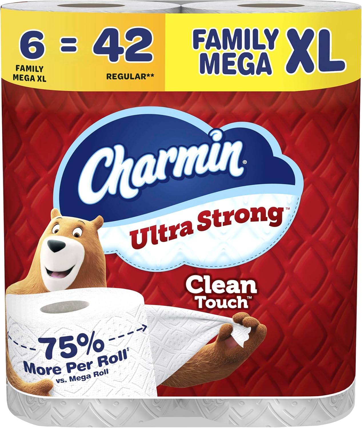 Charmin Ultra Strong Toilet Paper - 24 Mega Rolls | 120 Regular Rolls, Soft & Durable