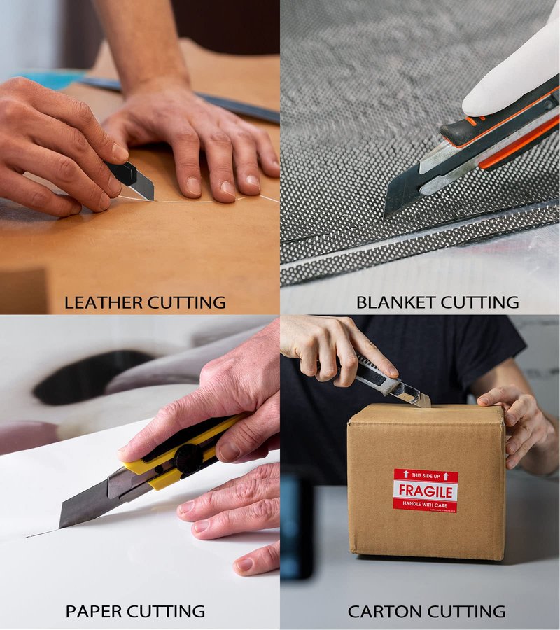 DOWELL 18mm Snap Off Blade SK5 Utility Knife Retractable Blades Box Cutter Blades (100pc)