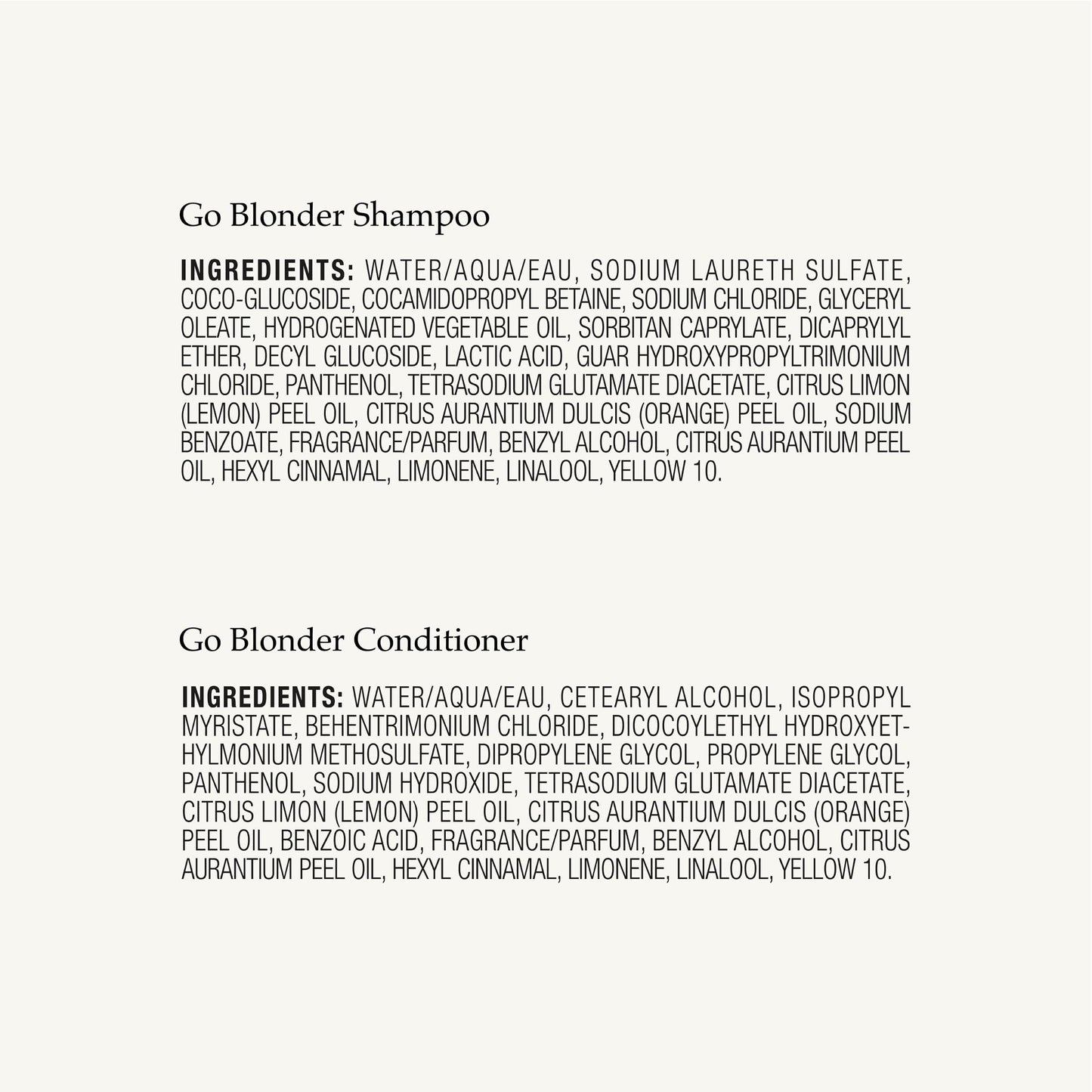 John Frieda Go Blonder Shampoo and Conditioner Set, Gradually Lightens Blonde Color Up, For Natural or Color-Treated Hair, 8.3 oz, Pack of 2