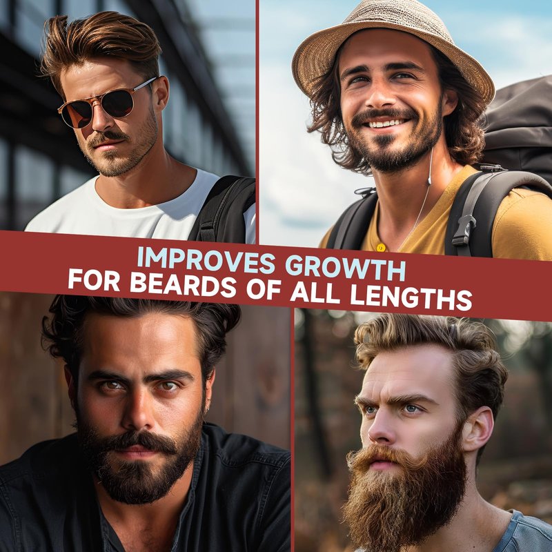 Beard Growth Oil - 2X Concentration Biotin for Men (2 oz) - Natural With Argan, Jojoba and Vitamin, Growth Softener, Moisturizer (Vanilla)