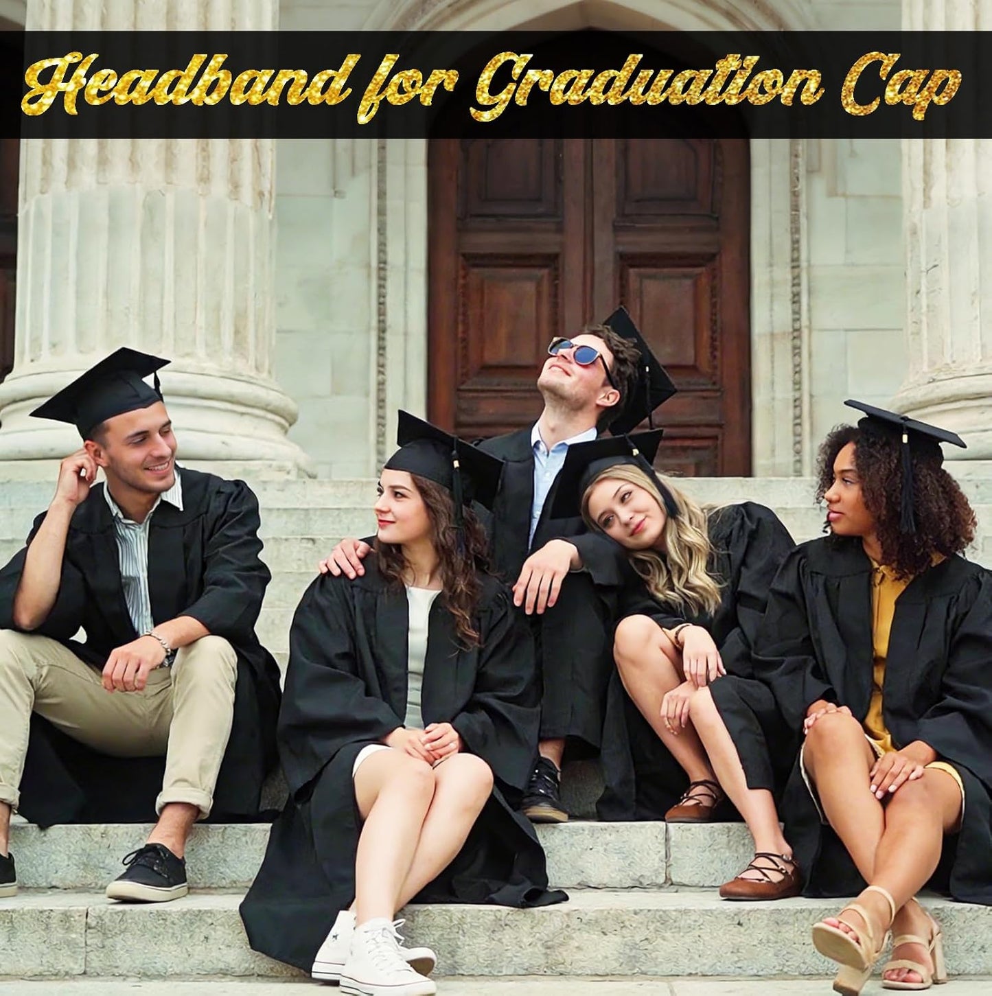 Graduation Cap Headband Insert - Secure Fit for Women & Students | Keeps Hairstyle Intact