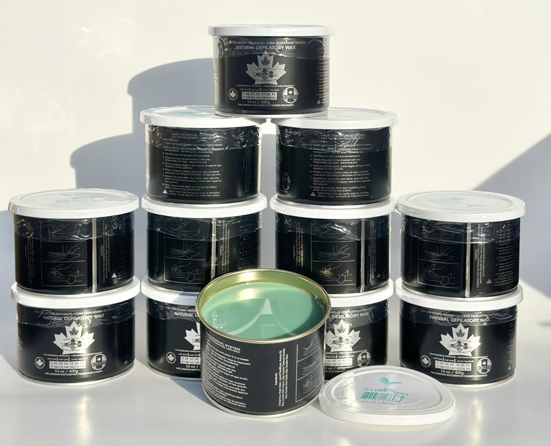 Sharonelle Natural Tea Tree Soft Wax for Sensitive Skin in 14 oz. - 12 cans