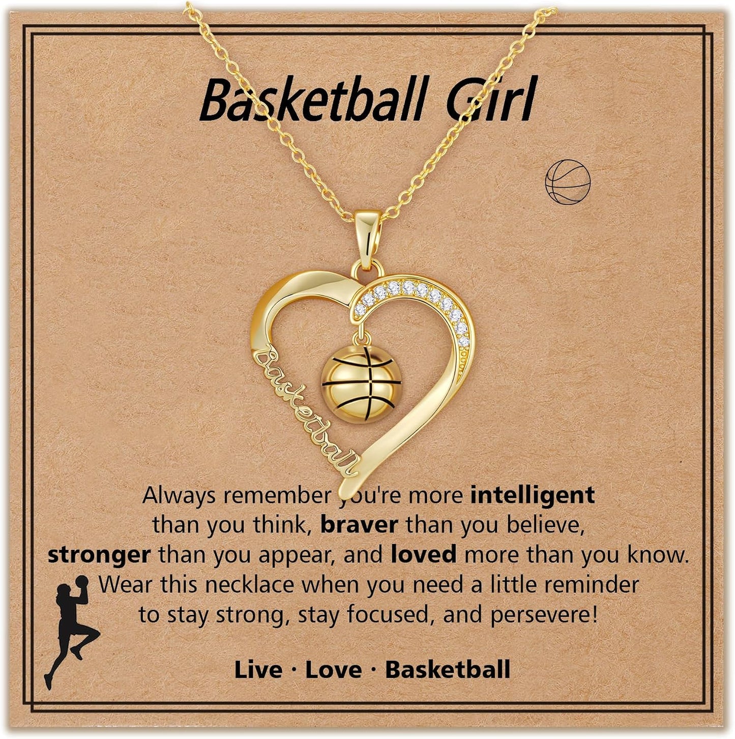 Sport Necklace for Girls - Volleyball, Softball, Basketball & Baseball Jewelry | 16-19 Inch Adjustable Gift