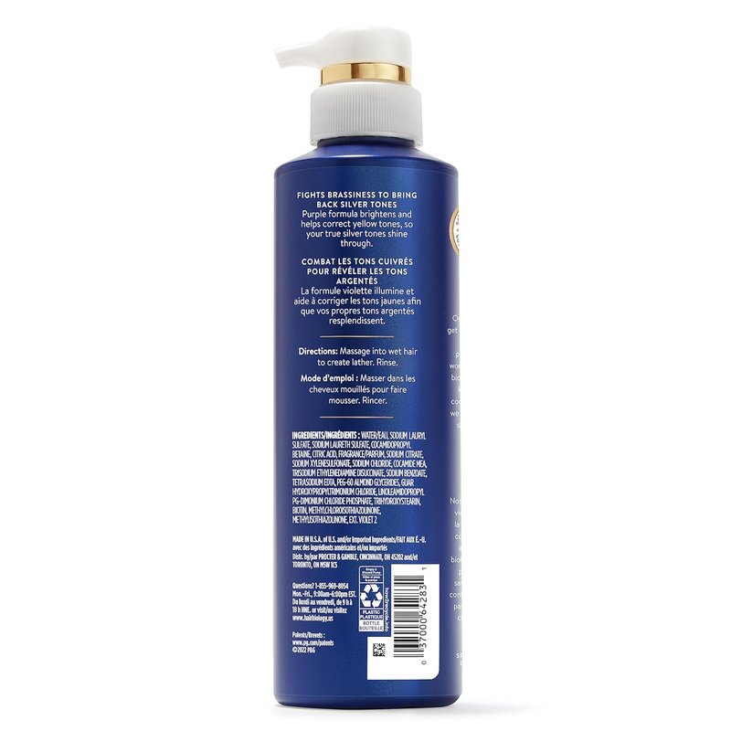 Biotin-Infused Purple Shampoo & Conditioner Set - Anti-Brassiness for Grey Hair | Moisturizing, Color-Safe, 12.8 Fl Oz Each, 2 Pack