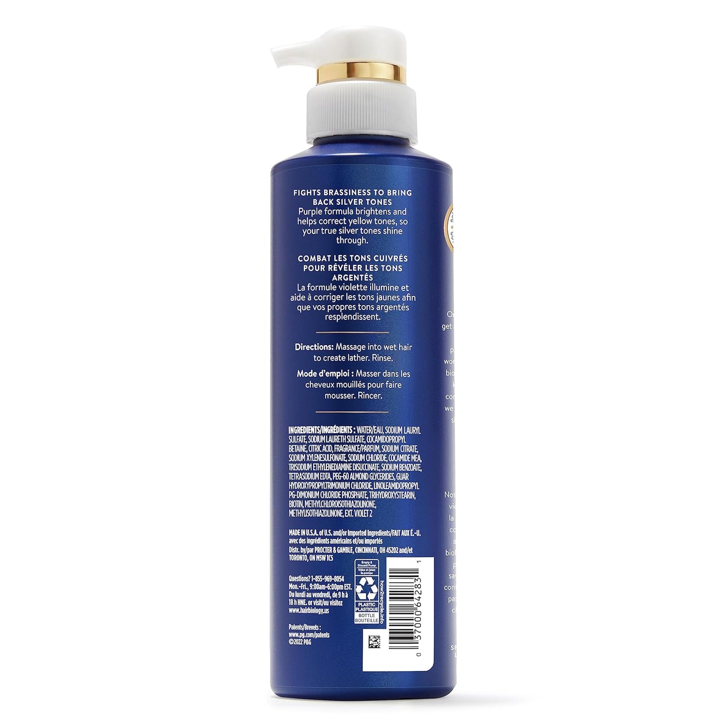 Biotin-Infused Purple Shampoo & Conditioner Set - Anti-Brassiness for Grey Hair | Moisturizing, Color-Safe, 12.8 Fl Oz Each, 2 Pack