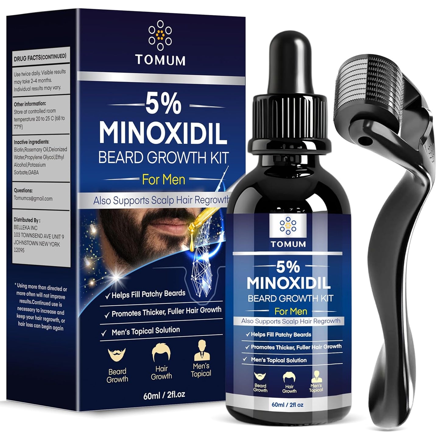Minoxidil Hair Growth Spray - 5% Regrowth Treatment Serum for Men & Women | 60ml for Thicker, Stronger Hair