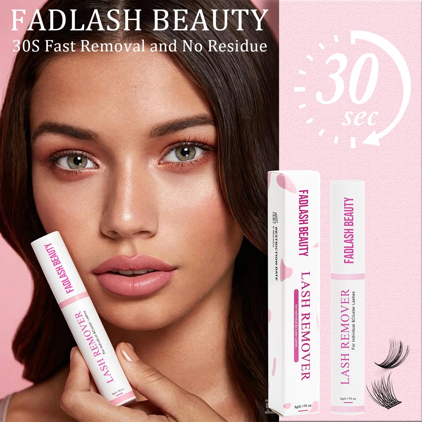 Lash Remover for Lash Clusters DIY Lash Glue Remover Dissolves Quickly Gentle and Low Irritation Clear Lash Extension Remover Eyelash Extension Remover Self Use at Home, 5ml