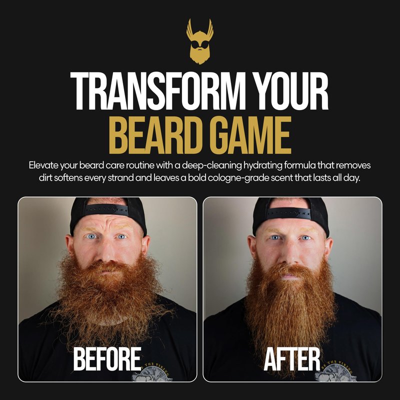 The Beard Struggle Radiance Beard Wash – Gold Collection, Hoenir’s Poem – Cleanse, Nourish & Soften – Beard Cleanser for Men (8 fl oz)