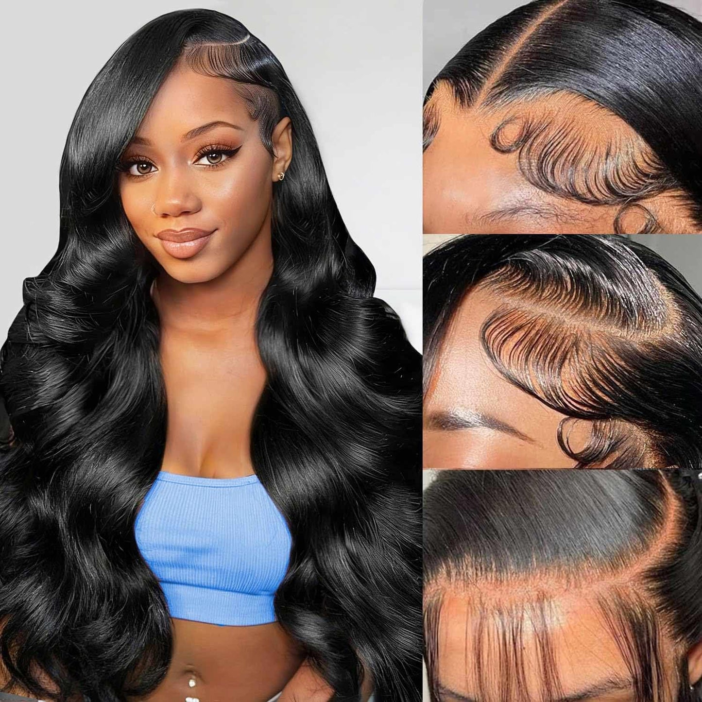 Devonia 28 Inch Body Wave Lace Front Wig - 13x4 HD Transparent Lace, 180% Density, Glueless Human Hair for Women