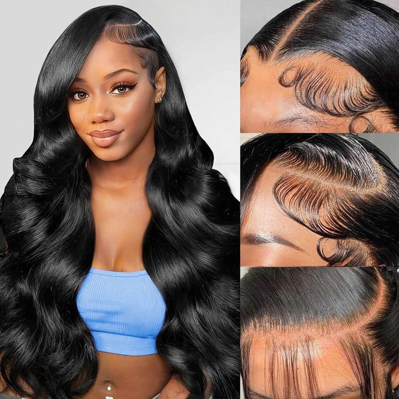 Devonia 28 Inch Body Wave Lace Front Wig - 13x4 HD Transparent Lace, 180% Density, Glueless Human Hair for Women
