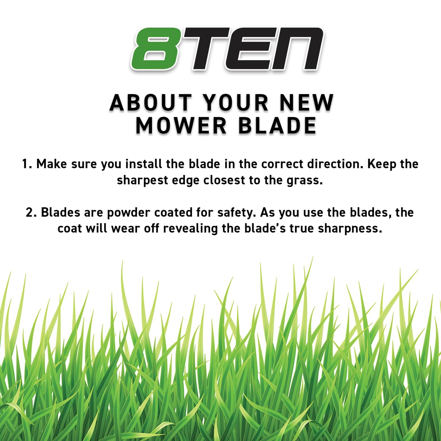8TEN LawnRAZOR Blade Set for MTD Cub Cadet RZT L46 46 inch 942-04290 942-04244 742-04244 942-04244A (Notched High Lift)