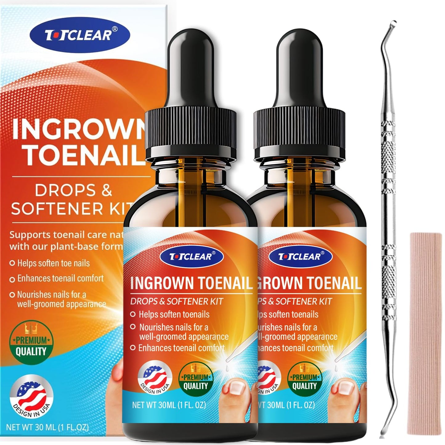 Ingrown Toenail Relief Tool - Effective Ingrown Toenail Removal Kit for Men & Women | 30ml