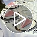 Aneco 16 Pack Gold Satin Napkins - 17x17 Inch for Weddings & Parties