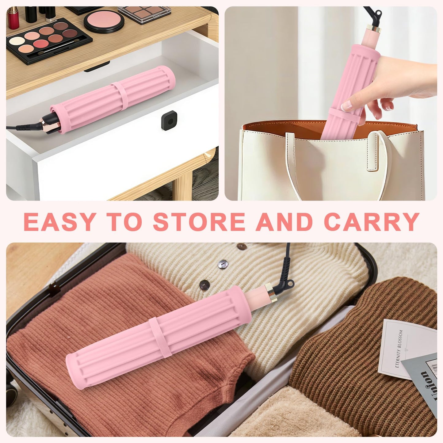 WRORUNER Oversize Silicone Heat Resistant Mat, Professional Hair Tools Mat for Curling Irons, Flat Irons, Hair Straighteners, Portable Travel Hot Tool Pad Cover with Velcro(14.2" x 11.0")