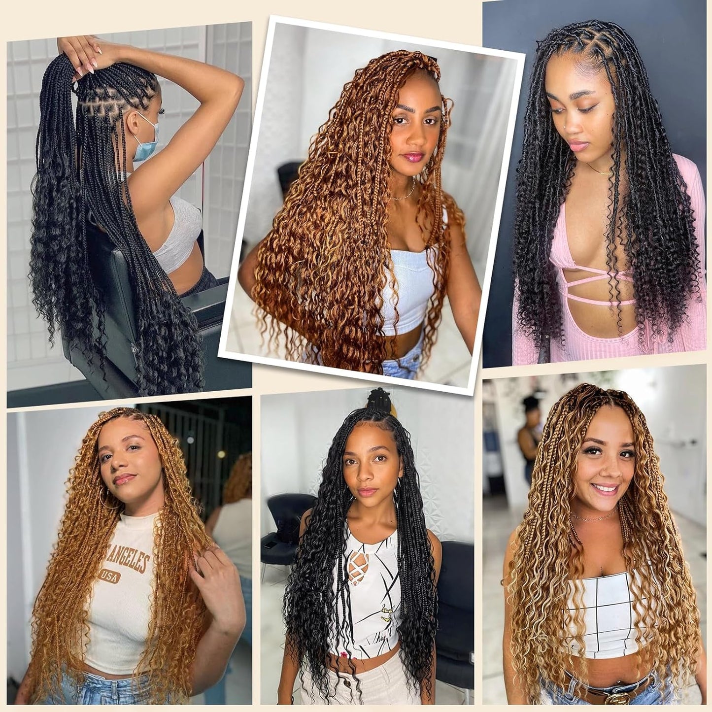 Giginger 27 Honey Blonde Deep Water Wave Bulk Human Braiding Hair 100g 2 Bundles Per 50g 20 Inch Braiding Hair No Weft Brazilian Virgin Deep Curly Human Hair Extensions for Boho Braids