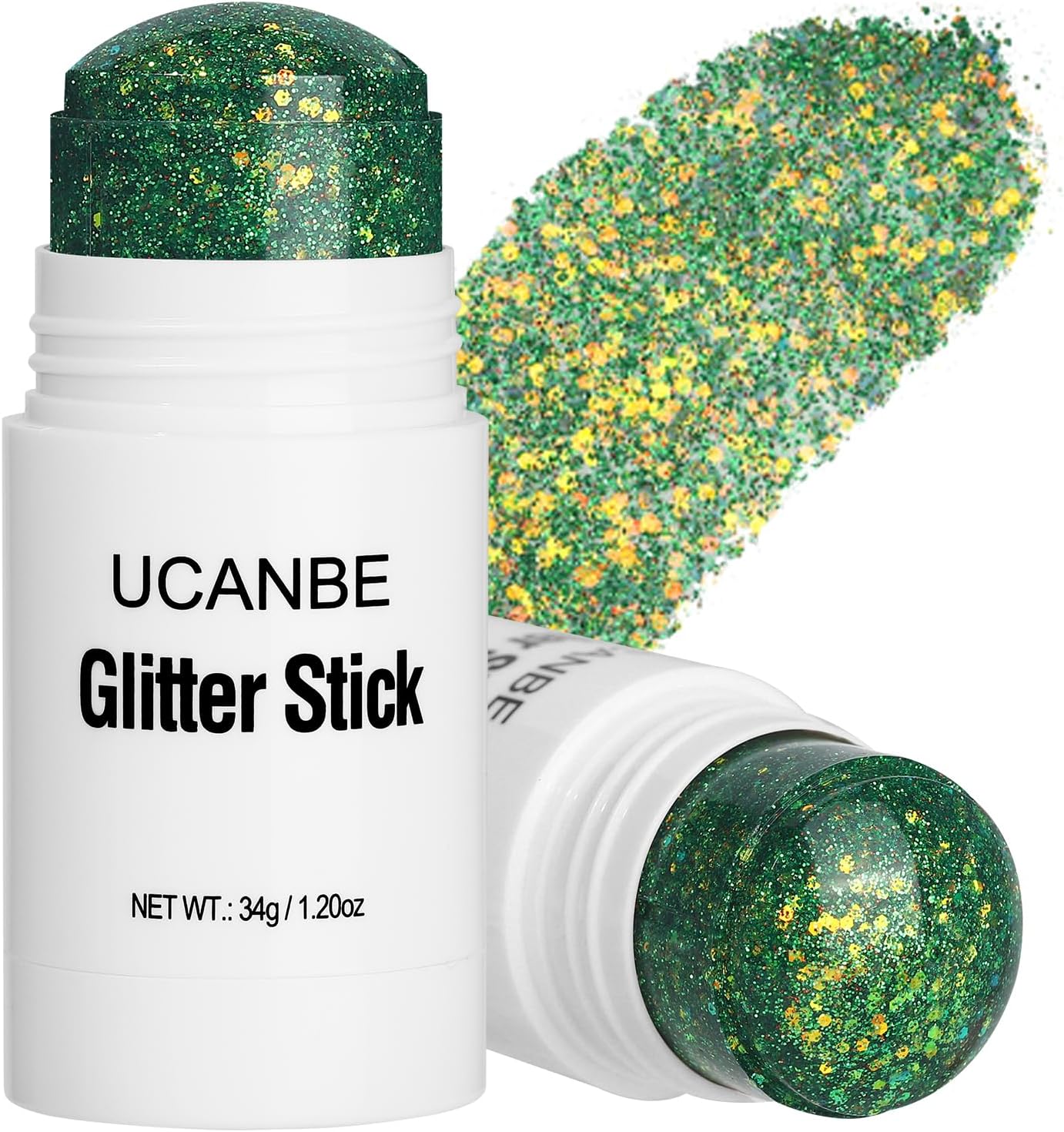 Body Glitter Stick - Red White Blue Face & Hair Makeup for Festivals | 1.2 oz Chunky Glitter