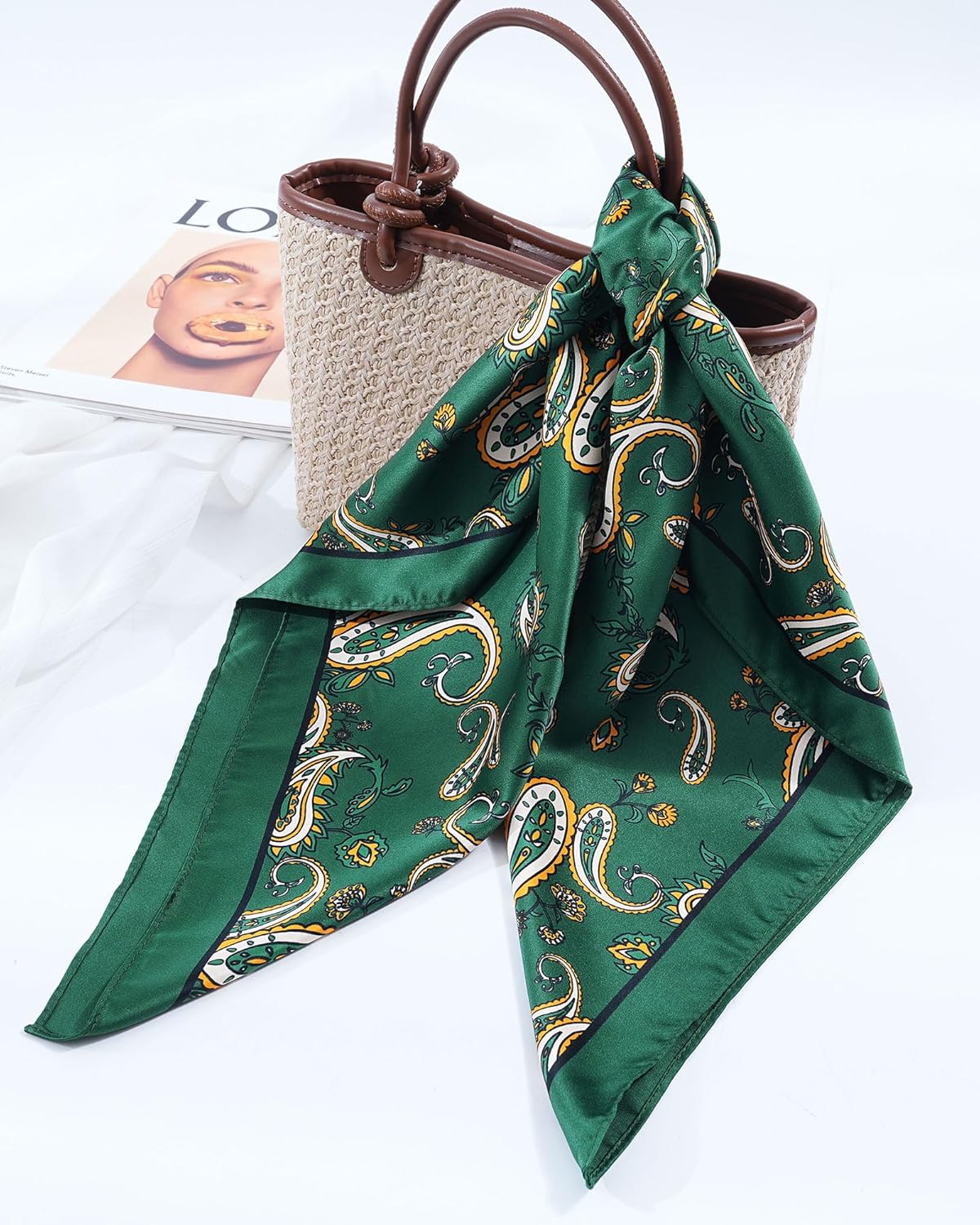 Satin Hair Scarf for Women - Reversible 27.5” Bandana Headband | Perfect for Raves
