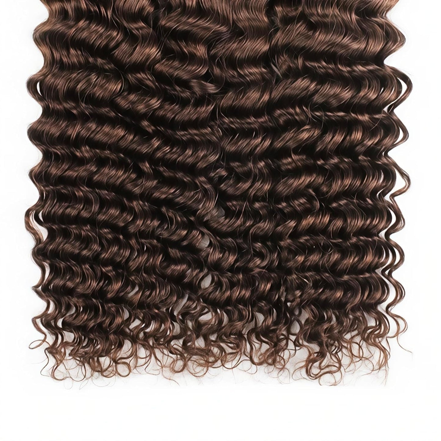 22 22 22 Inch Color #4 Human Hair Bundles Chocolate Brown Deep Curly Bundle Brazilian Virgin Remy Hair 3 Bundles Dark Brown Deep Wave Bundle Hair Weave