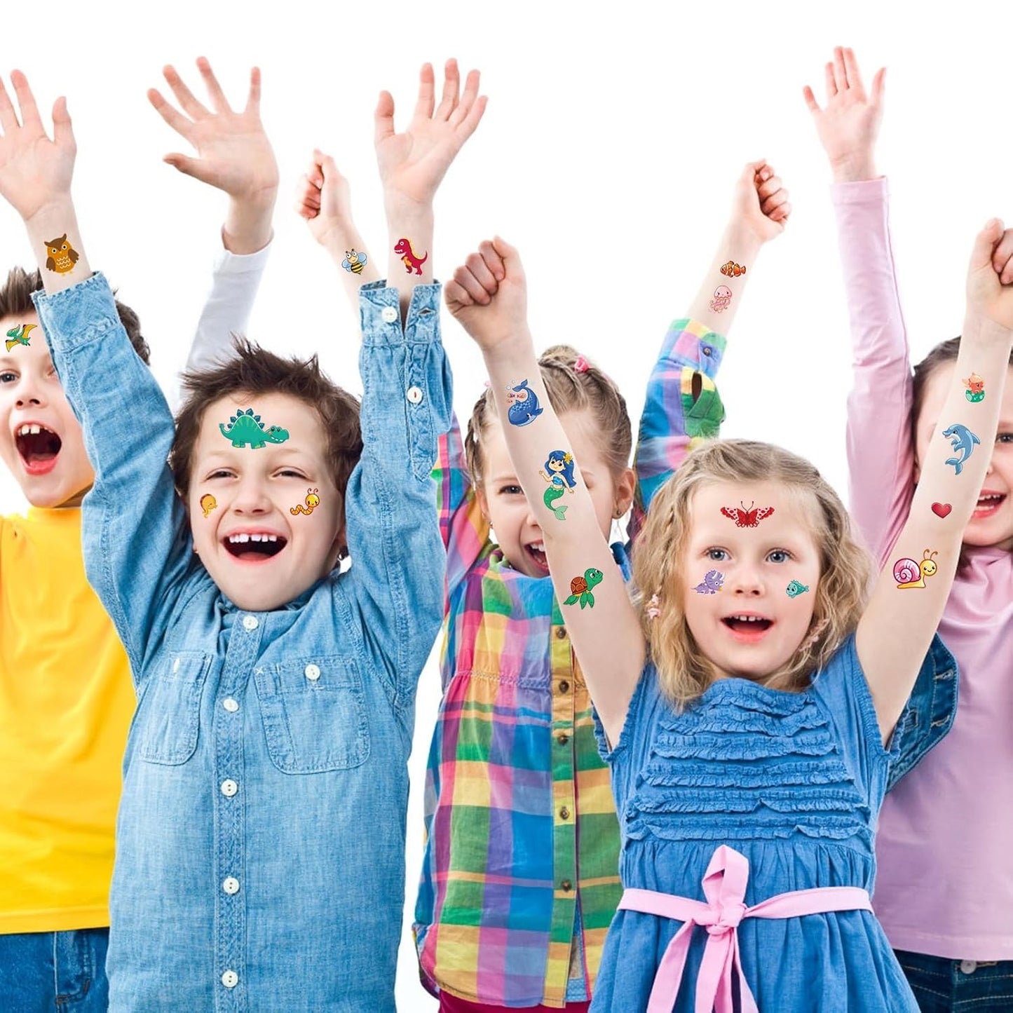 Temporary Tattoos for Kids - 300+ Fun Styles | Space, Dinosaurs, Butterflies & More