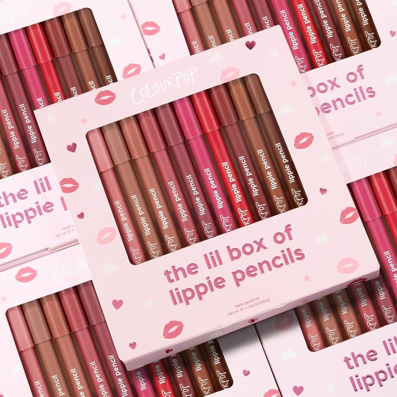 ColourPop Lippie Pencils Makeup Kit - 10-Piece Vegan Lip Liner Set with Creamy Formula | Bold, Long-Wearing Color (3.05 oz)