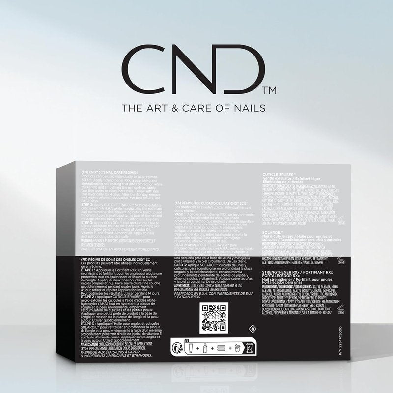 CND™ Care.Condition.Coat™ Kit - Nail Strengthener & Cuticle Treatment - 3-Piece Set for Healthy Nails