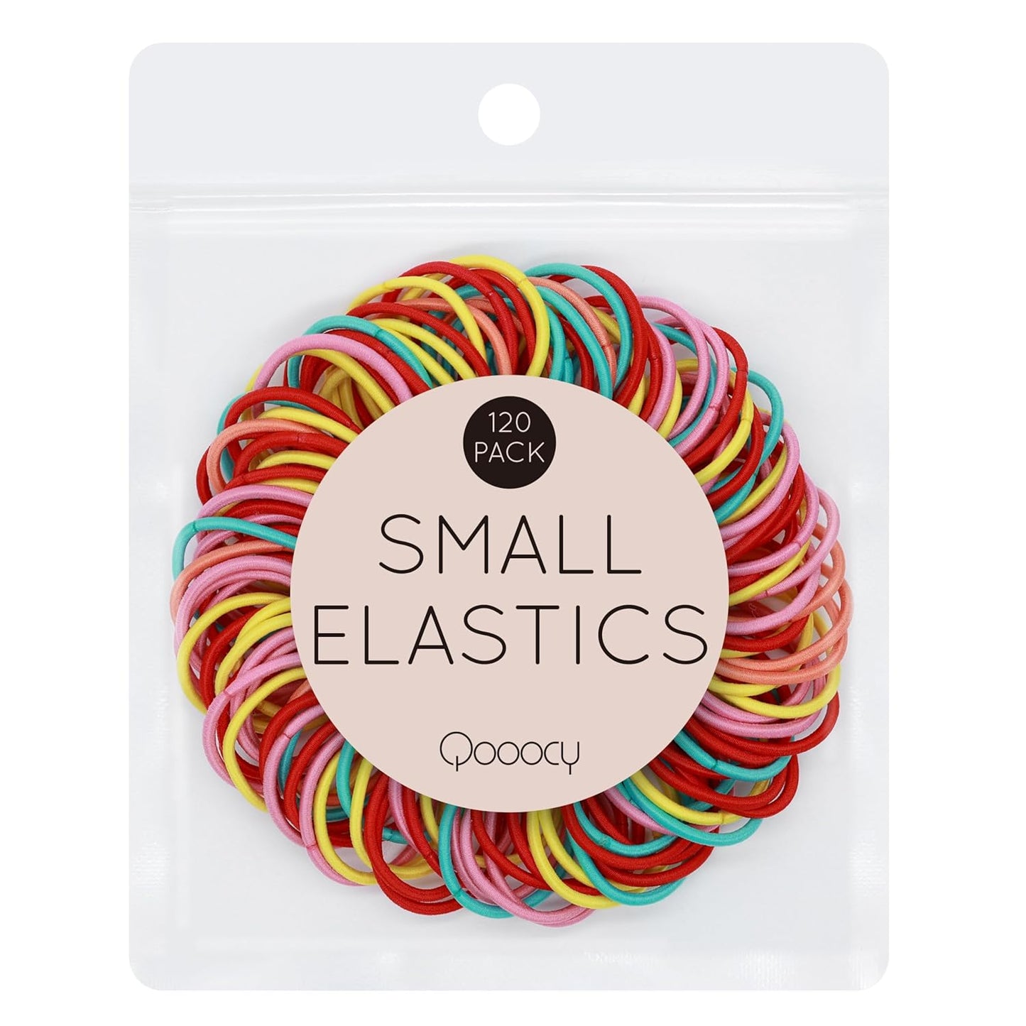 Small Hair Ties for Thin Hair & Kids - 120 Pcs No-Damage Elastic Bands | 1 Inch, Black